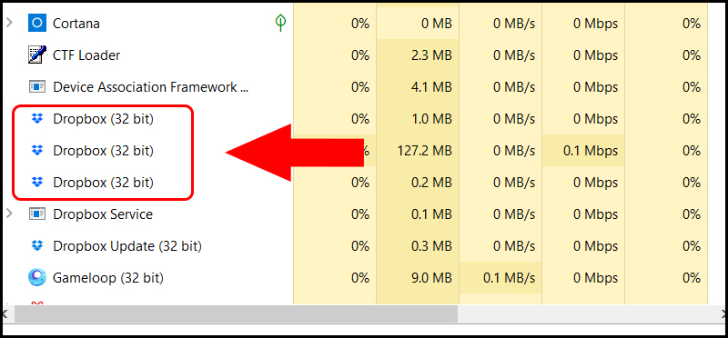 Nhiều chương trình trùng lập trên Task Manager không ảnh hưởng máy tính